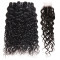 Water Wave Bundles Brazilian Hair Bundles  3 Bundles With 2x4 Lace Closure