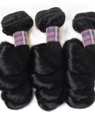 virgin indain hair loose wave human hair weave 3 bundles