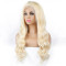 613 Blonde Color Body Wave Wig T-Part Braided Lace Wigs Human Hair Wigs